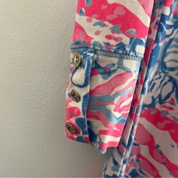 Lilly Pulitzer Sophie Shift Dress Pop Pop Bay Blue Vacation Preppy Small - Picture 6 of 9